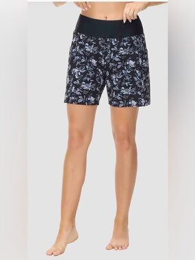 Baleaf Women’s 5” Printed Quick-Dry Swim Board Shorts Size Large